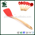 Kitchen wares utensils set wooden handle silicones spatula